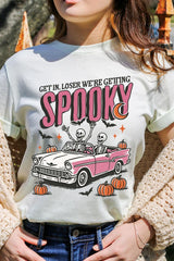 US3001P-E3142 Spooky Skeleton Graphic Plus Tee $16