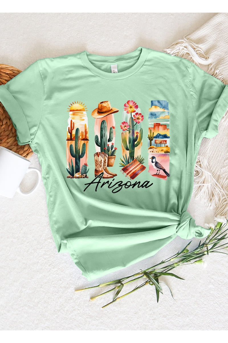 US3001P-E3061AZ Arizona State Brushstroke Graphic Plus Tee $16