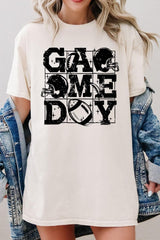 5000-E3073 Distressed Game Day Graphic Heavy Cotton Tee $9
