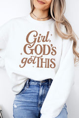 UL180P-E3102 Girl, Godu2019s Got This Graphic Plus Sweatshirt $25