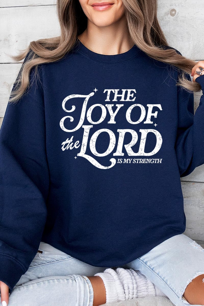 UL180P-E3179 Joy of the Lord Graphic Plus Sweatshirt $25