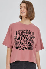 CTS-E3139 In a World of Witches Graphic Relaxed Crop Top $11