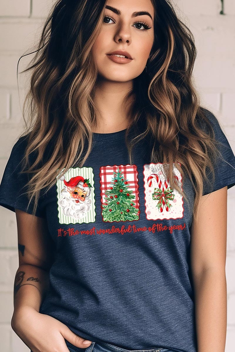 US3001P-E3201 Most Wonderful Time Graphic Plus Tee $16