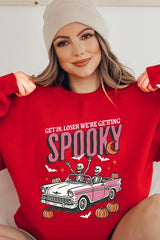 UL180-E3142 Spooky Skeleton Graphic Sweatshirt $20