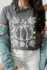 US3001-E3162 Fall Pumpkin Graphic Tee $12.5