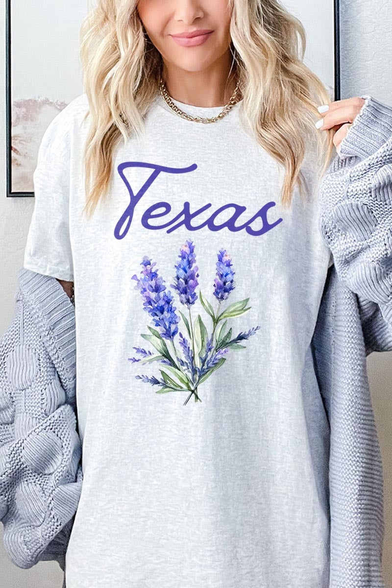 5000P-E3060 Texas Bluebonnet Graphic Plus Heavy Cotton Tee $12.75