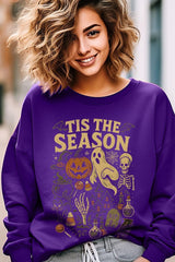 UL180P-E3125 Tis The Season Halloween Graphic Plus Sweatshirt $25