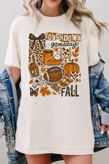 5000P-E3134 Fall Football Collage Plus Heavy Cotton Tee $12.75