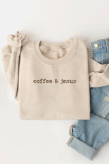 UL180-E3209 Coffee & Jesus Graphic Sweatshirt $20
