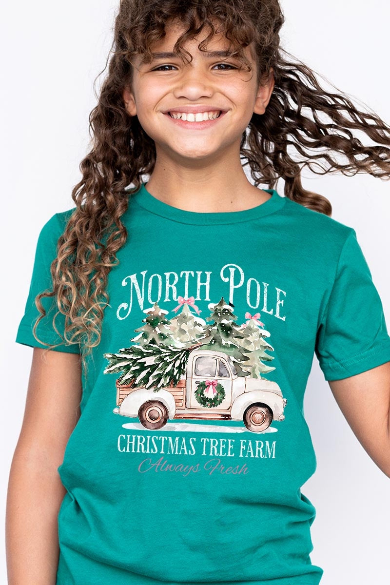 US3001Y-E3174Z North Pole Christmas Kids Graphic Tee $11