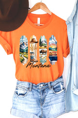 US3001-E3061MT Montana State Brushstroke Graphic Tee $12.5