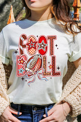US3001P-E3053 Brushstroke Football Graphic Plus Tee $16