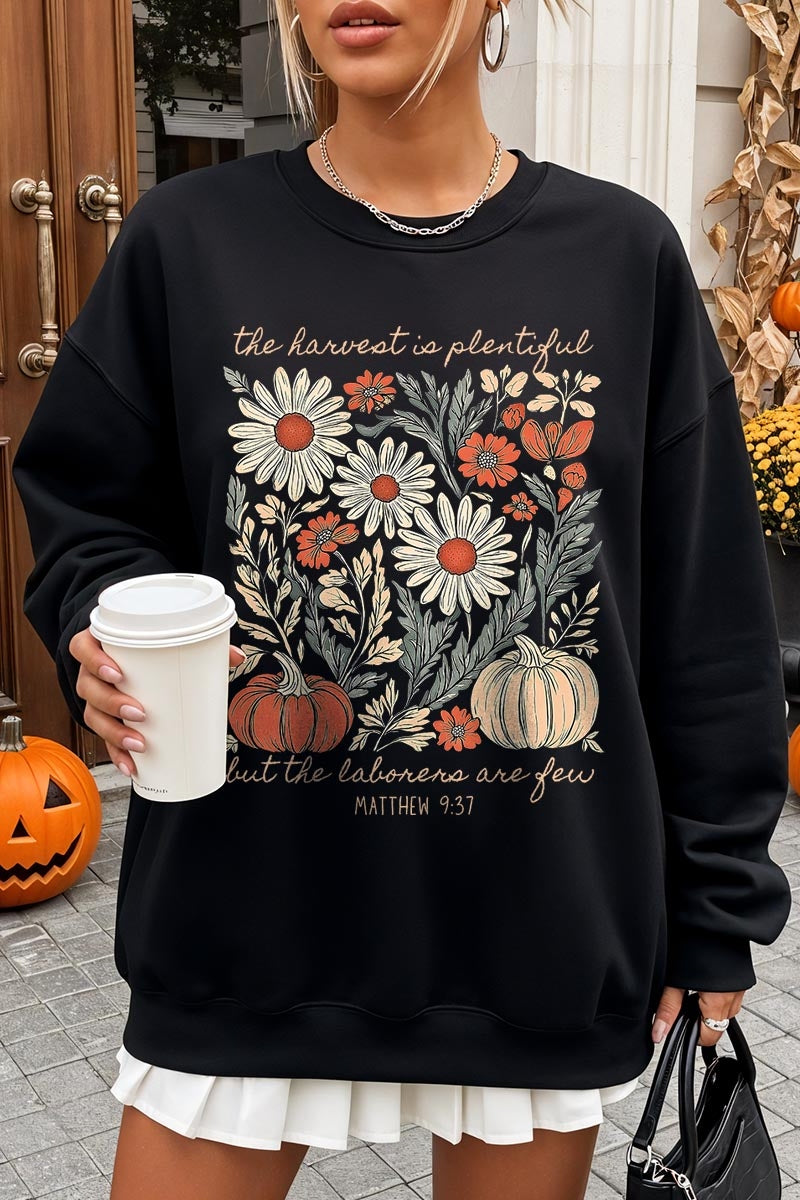 UL180-E3173 Faith Harvest Graphic Sweatshirt $20