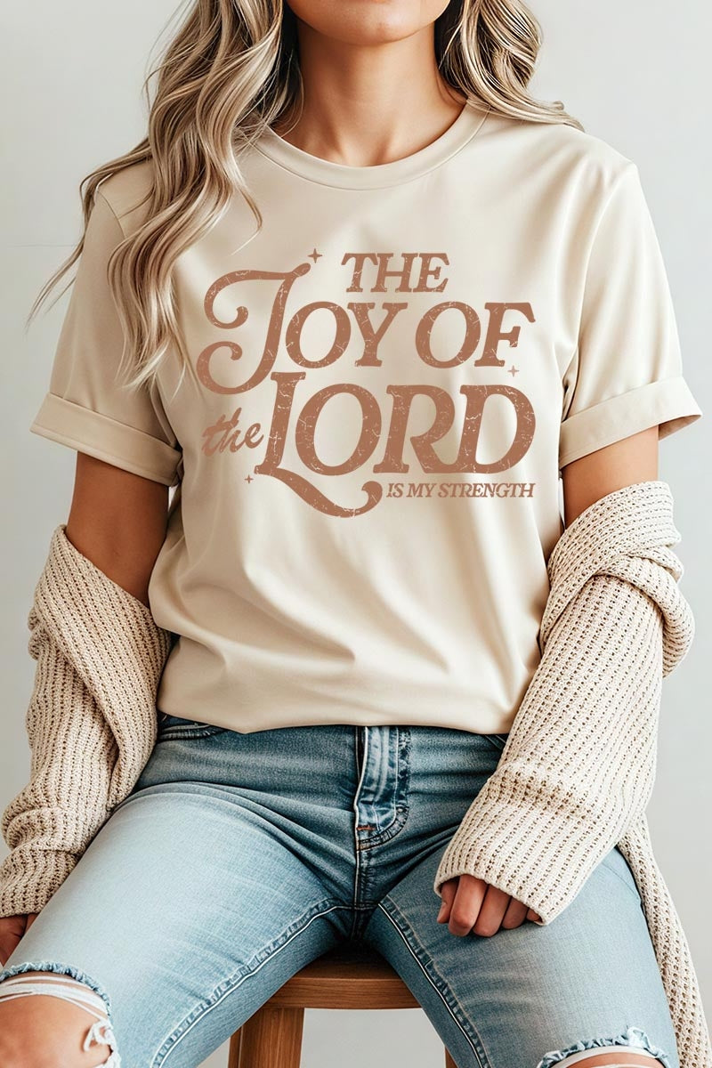 US3001-E3179 Joy of the Lord Graphic Tee $12.5