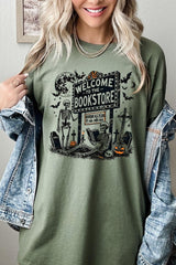 5000-E3122 Bookstore Halloween Graphic Heavy Cotton Tee $9