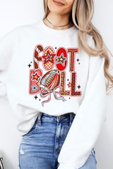 UL180-E3053 Brushstroke Football Graphic Sweatshirt $20