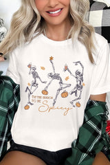 US3001P-E3123 Halloween Skeleton Graphic Plus Tee $16