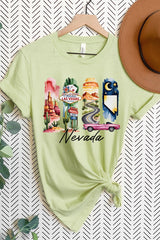 US3001P-E3061NV Nevada State Brushstroke Graphic Plus Tee $16