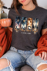 US3001P-E3204 Savior Is Born Nativity Graphic Plus Tee $16