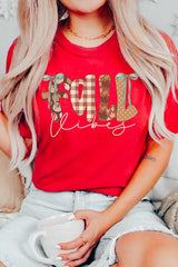 US3001P-E3071 Fall Vibes Rustic Script Graphic Plus Tee $16