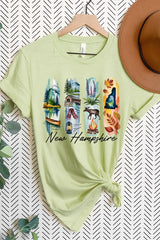 US3001P-E3061NH New Hampshire State Brushstroke Graphic Plus Tee $16