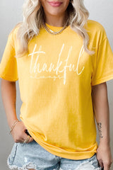 5000-E3170 Thankful Graphic Heavy Cotton Tee $9