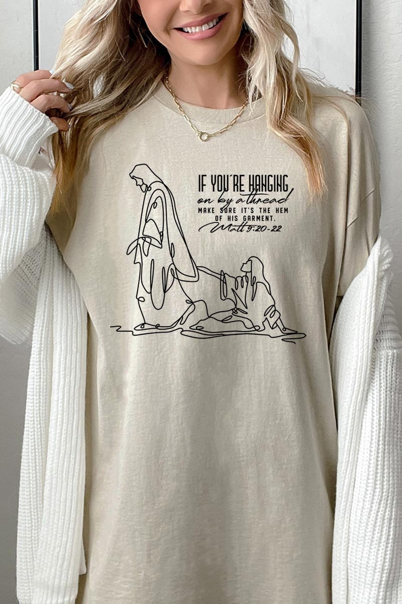 5000-E3075 If Youu2019re Hanging On Graphic Heavy Cotton Tee $9