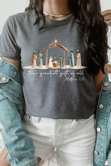 US3001P-E3183 Nativity Gift Graphic Plus Tee $16