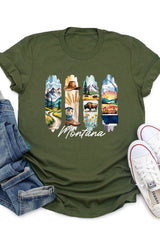 US3001P-E3061MT Montana State Brushstroke Graphic Plus Tee $16