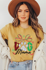 US3001-E3194 Dog Mama Christmas Paw Graphic Tee $12.5