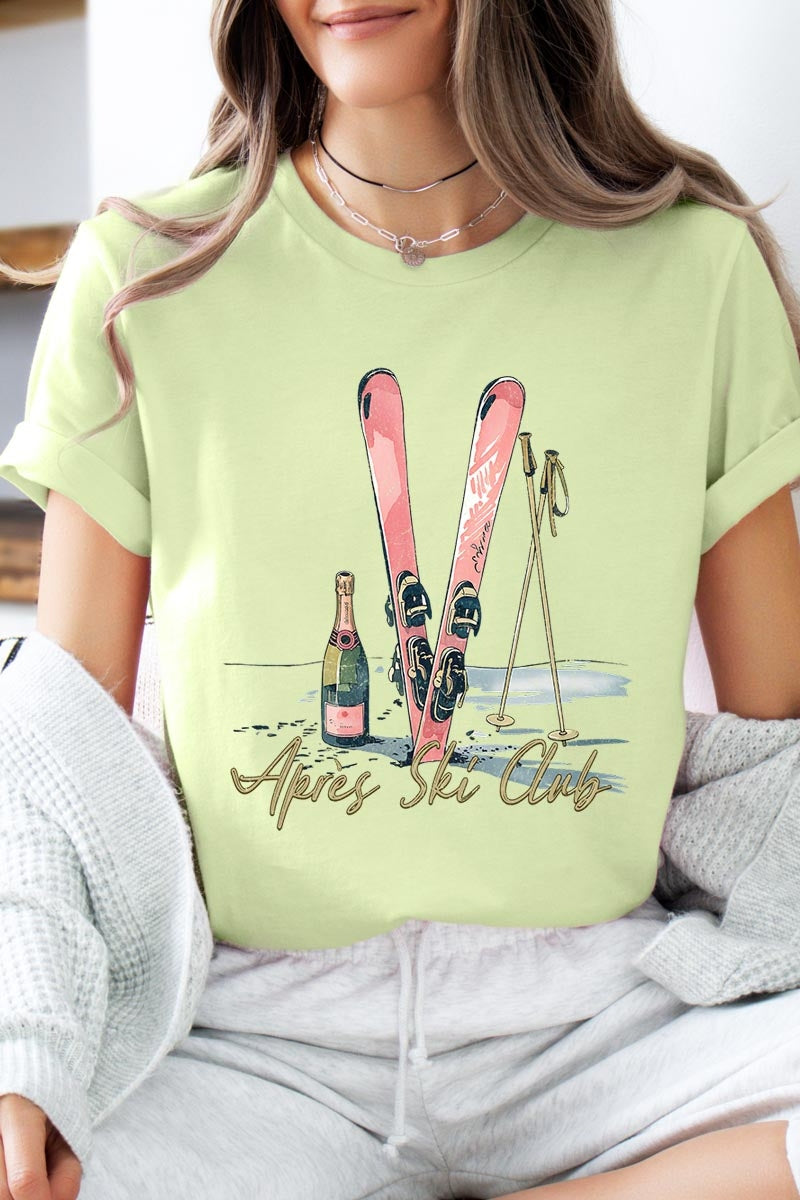 US3001-E3187 Apres Ski Club Graphic Tee $12.5