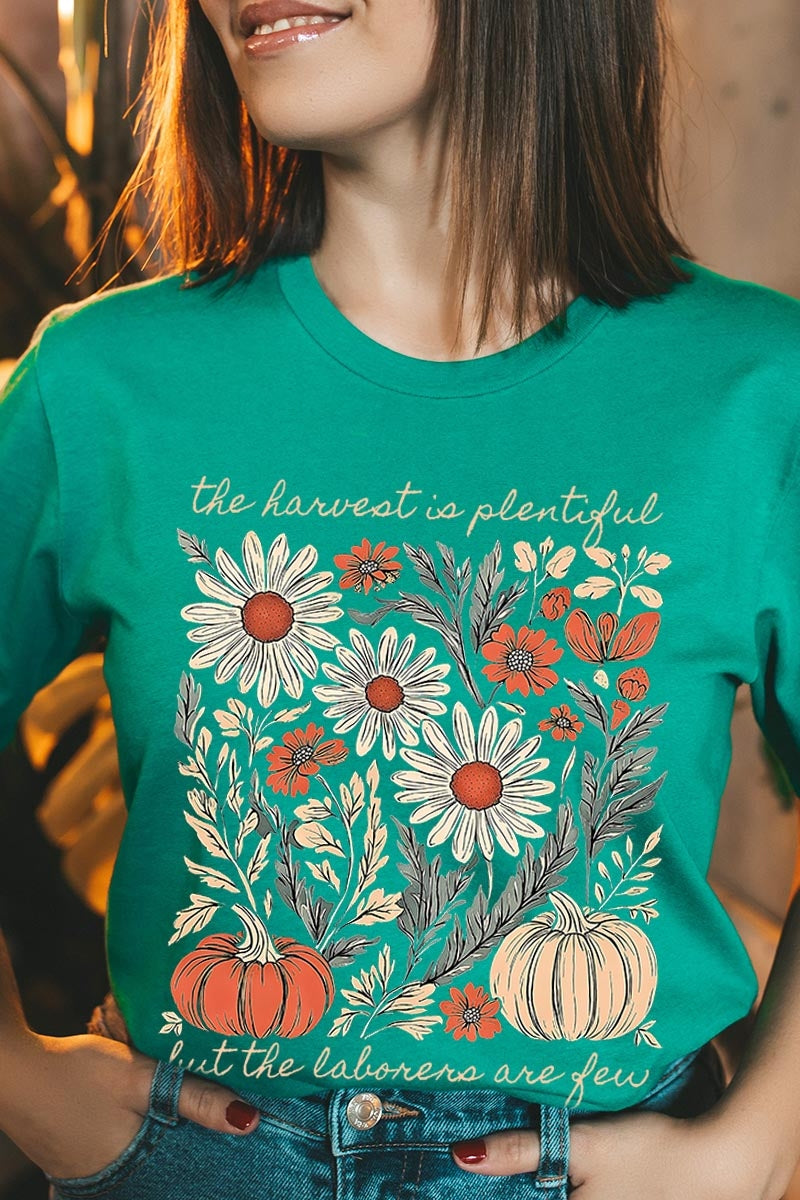 US3001P-E3173 Faith Harvest Graphic Plus Tee $16