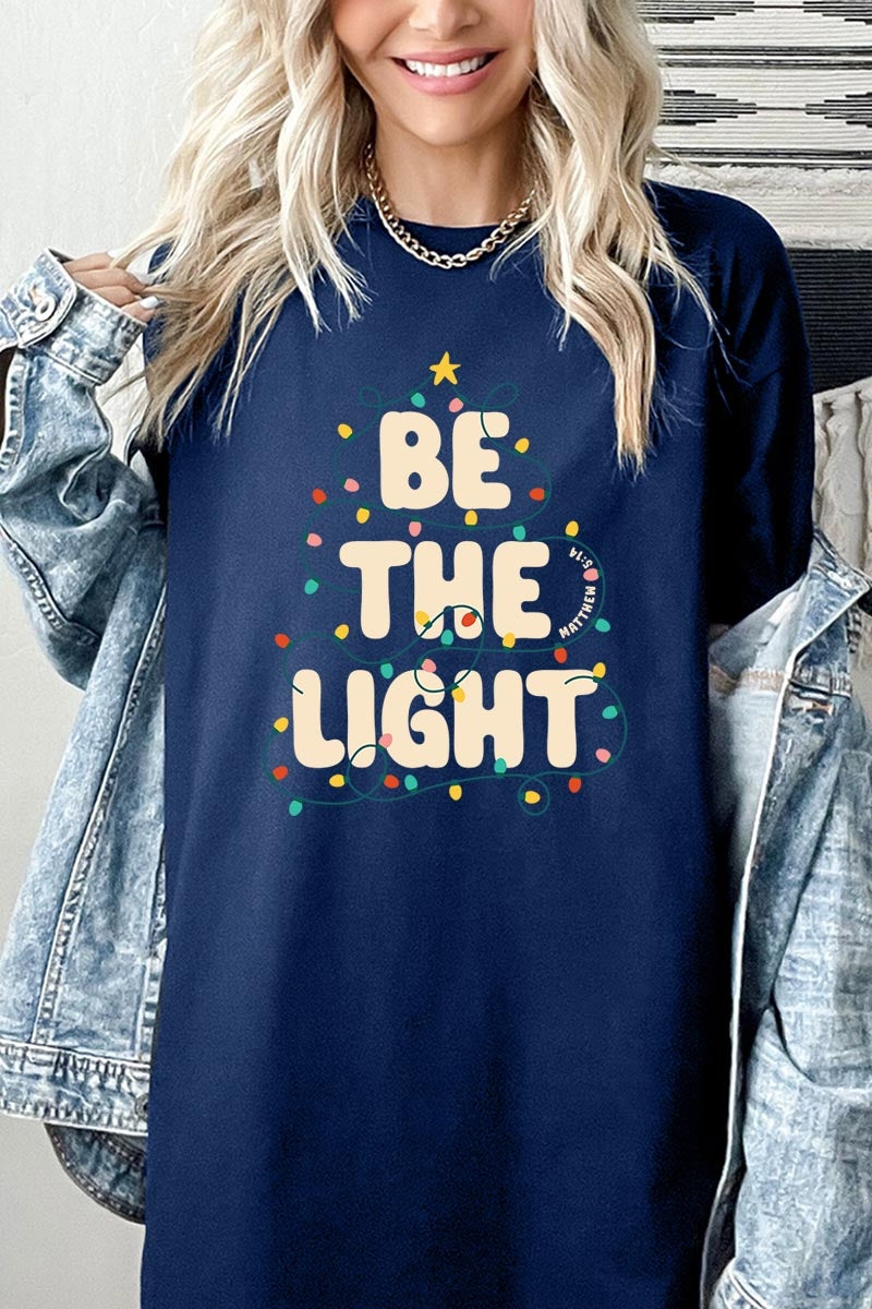 5000-E3202 Be the Light Christmas Graphic Heavy Cotton Tee $9
