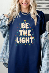 5000P-E3202 Be the Light Christmas Graphic Plus Heavy Cotton Tee $12.75