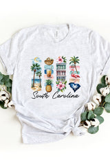 US3001-E3061SC South Carolina State Brushstroke Graphic Tee $12.5