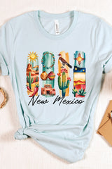 US3001P-E3061NM New Mexico State Brushstroke Graphic Plus Tee $16