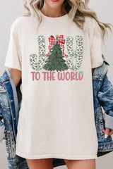 5000P-E3213 Joy to the World Graphic Plus Heavy Cotton Tee $12.75