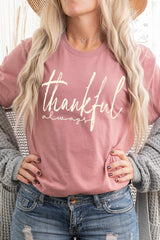 US3001P-E3170 Thankful Graphic Plus Tee $16