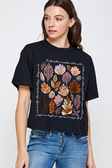 CTS-E3147 Christian Fall Graphic Relaxed Crop Top $11