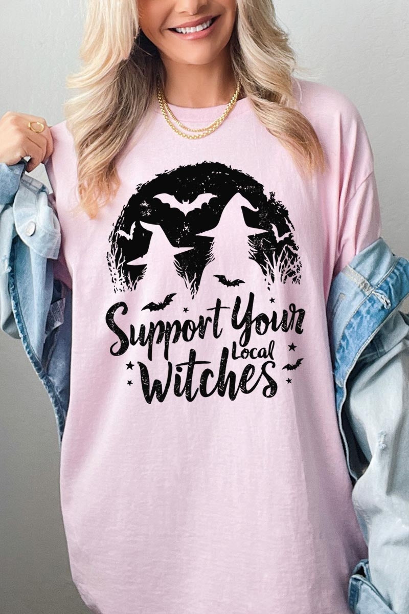 5000P-E3161 Local Witches Halloween Graphic Plus Heavy Cotton Tee $12.75