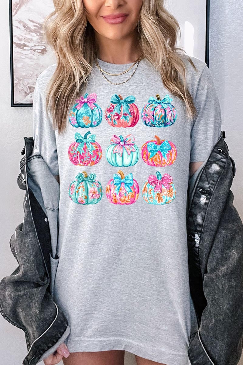 US3001-E3137 Coquette Pumpkin Graphic Tee $12.5