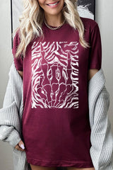 US3001-E3177 Skeleton Hands Zebra Graphic Tee $12.5