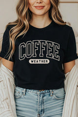 US3001-E3207 Coffee Weather Graphic Tee $12.5