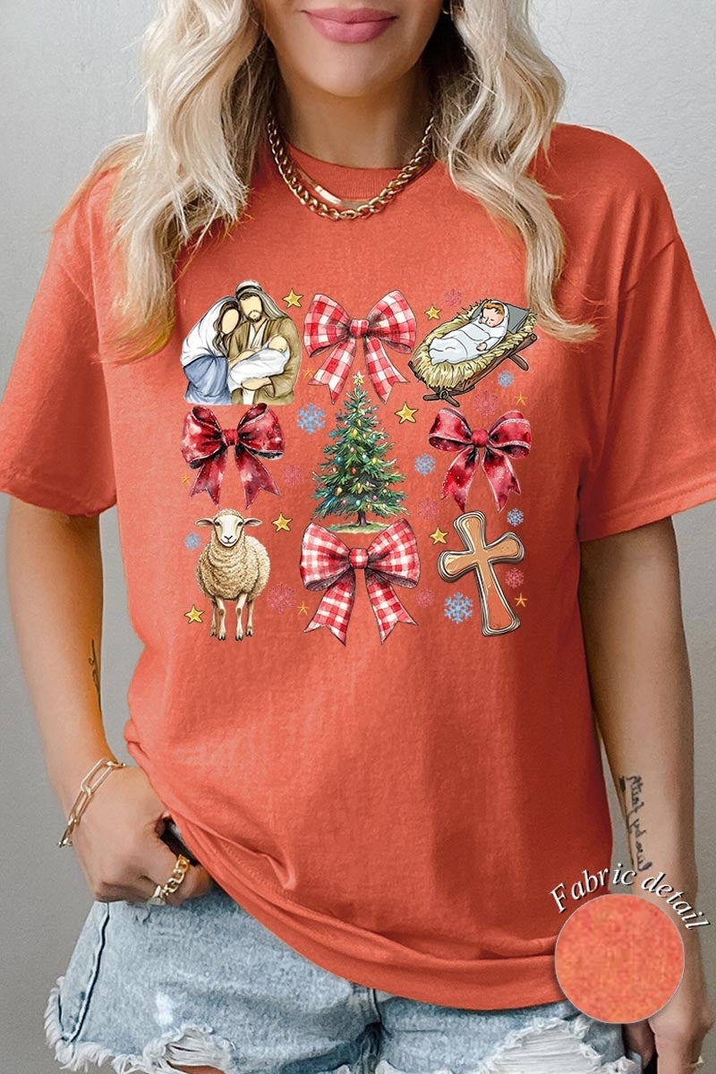 5000-E3219 Nativity Scene Christmas Graphic Heavy Cotton Tee $9