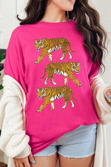 5000P-E3104 Retro Tigers Graphic Plus Heavy Cotton Tee $12.75
