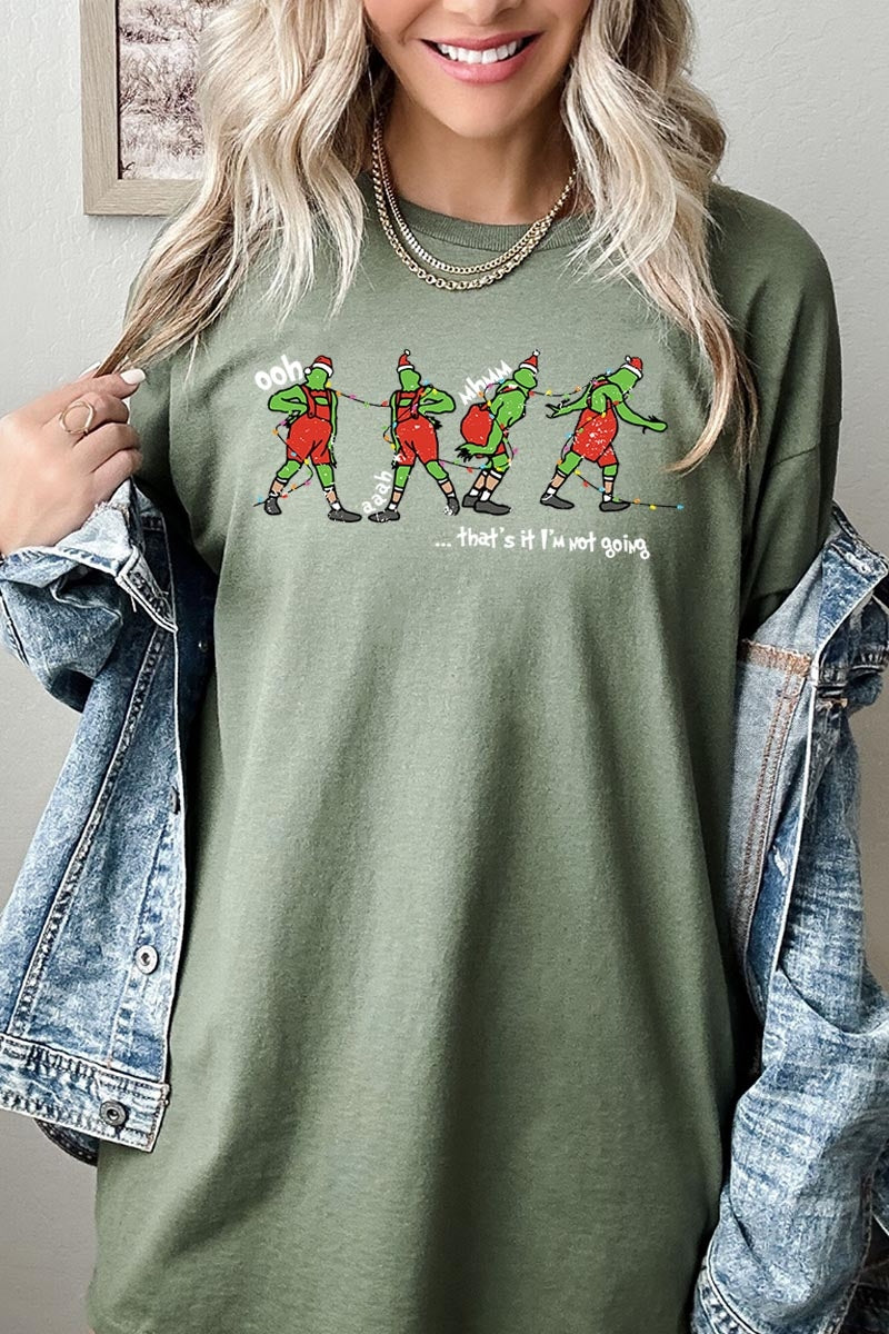 5000-E3203 Grinch Funny Christmas Graphic Heavy Cotton Tee $9