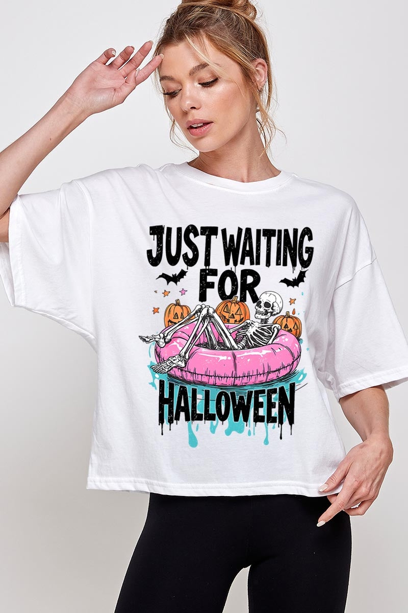 CTS-E3138 Just Waiting For Halloween Relaxed Crop Top $11