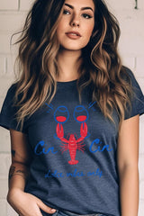 US3001-E3069 Cin Cin Lobster Celebration Graphic Tee $12.5