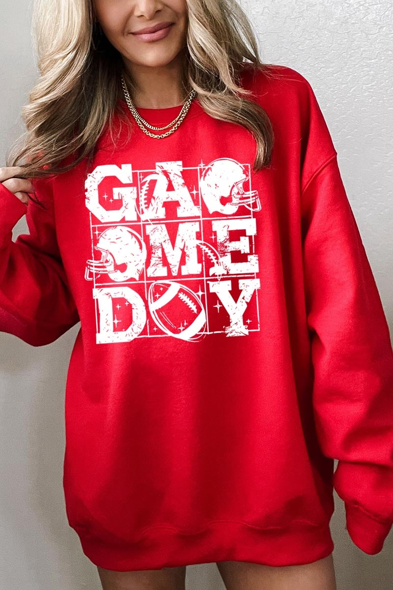 UL180-E3073 Distressed Game Day Graphic Sweatshirt $20
