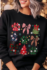 UL180-E3195 Christmas Bow Paw Graphic Sweatshirt $20